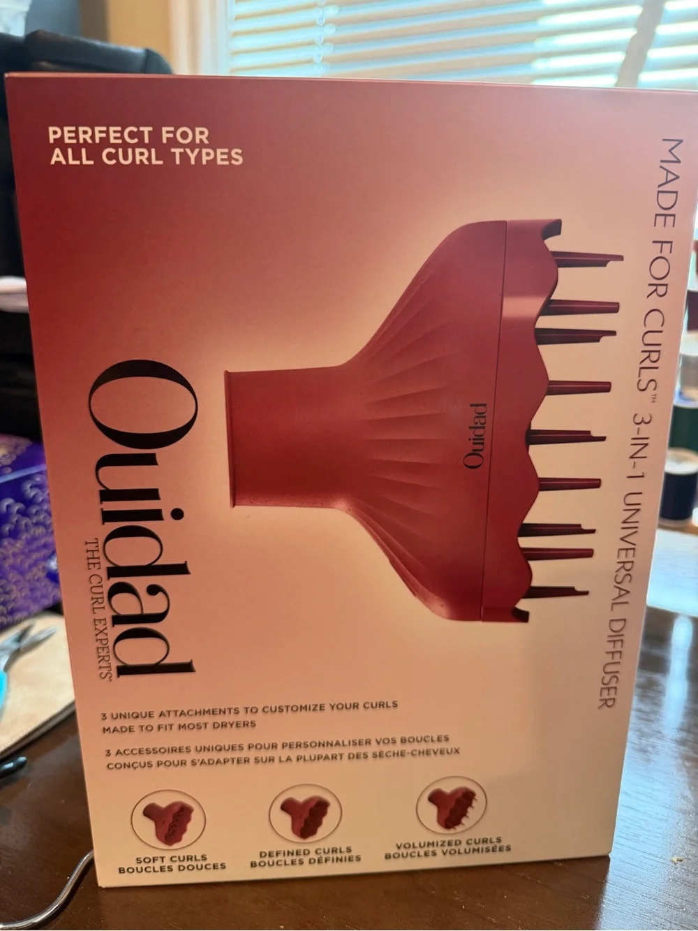 Ouidad Made for Curls 3-in-1 Universal Diffuser - Coral Pink